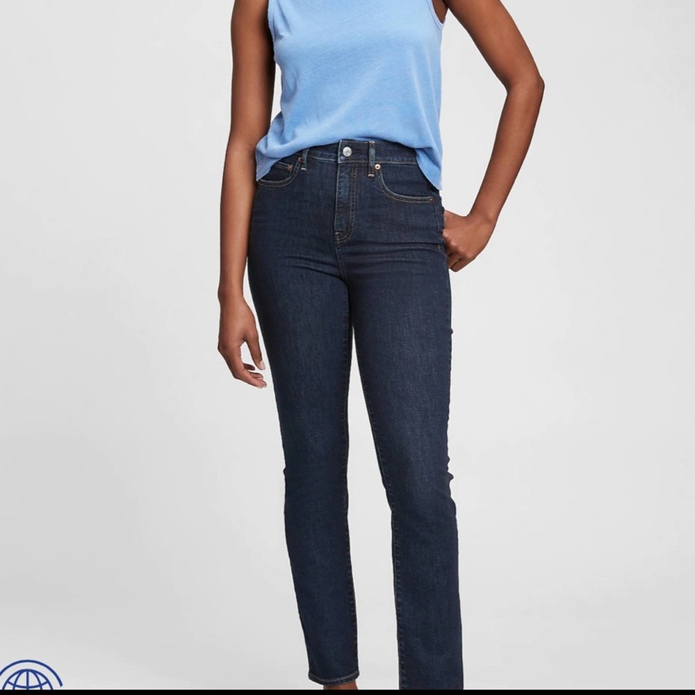 GAP Women's Straight Leg Jeans - Midnight Indigo